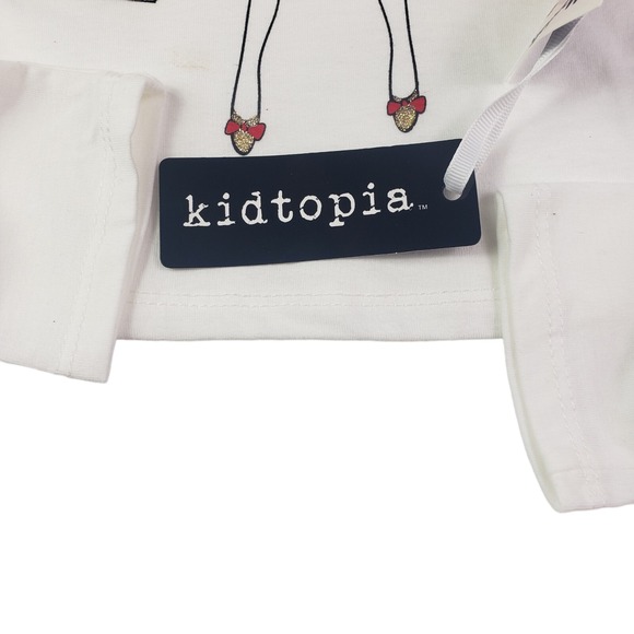 Girl's Sequin Graphic T-Shirt‎ & legging Two Piece Set Size 5  Red white New - Picture 15 of 16